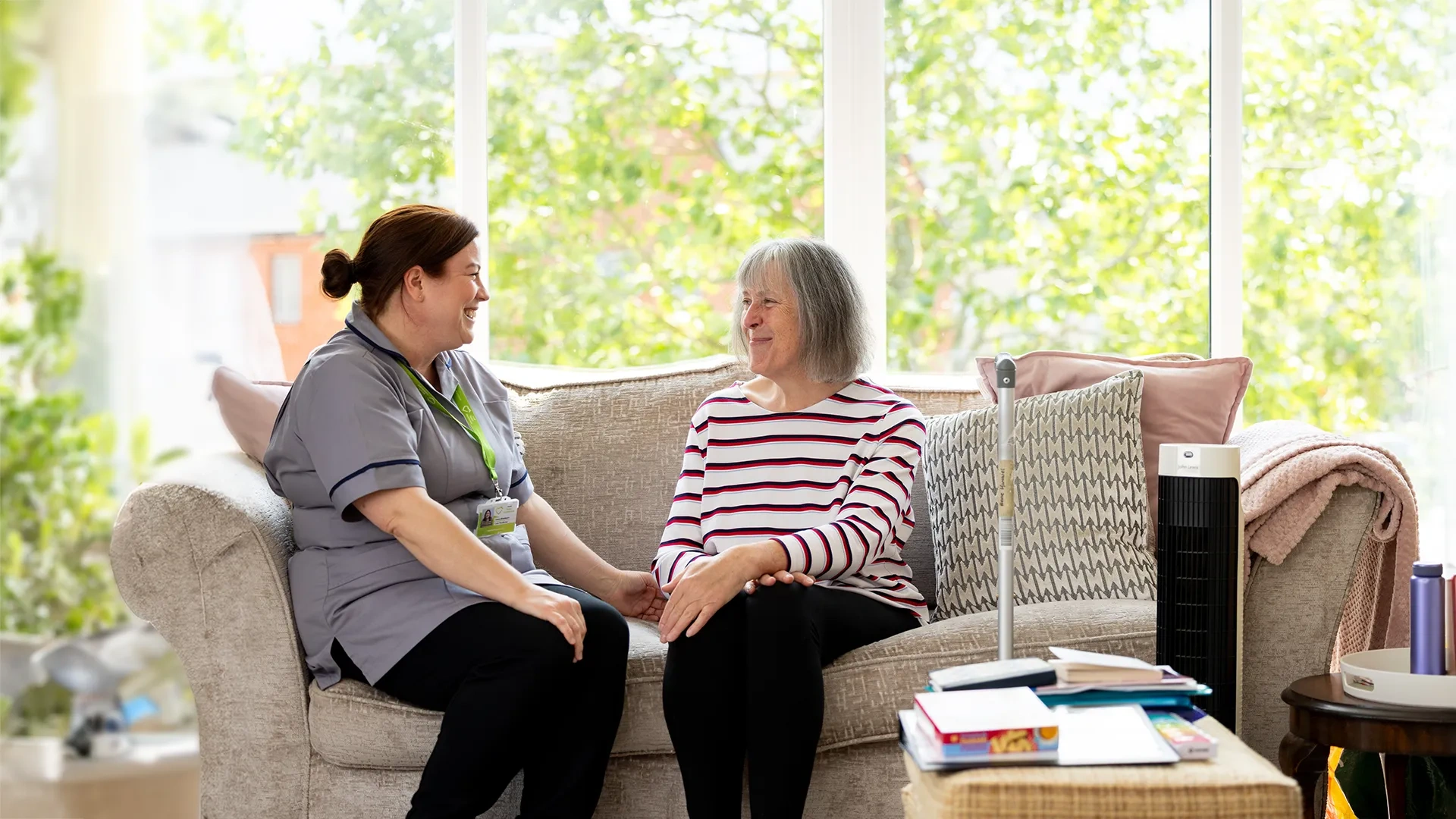 A Provide React Homecare carer supporting someone at home.